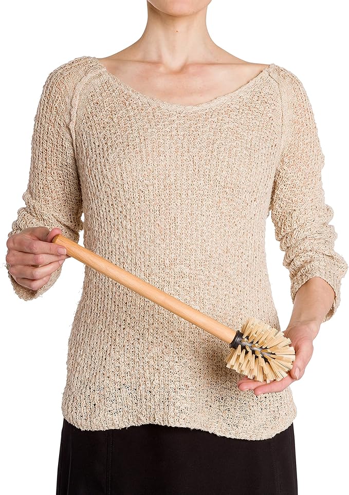 REDECKER Oiled Beechwood Toilet Brush with Replaceable Head, Made in Germany - Toilet Brush Natural Fibers Replaceable Head - Wood Handle Toilet Cleaning Brush - Wooden Toilet Brush