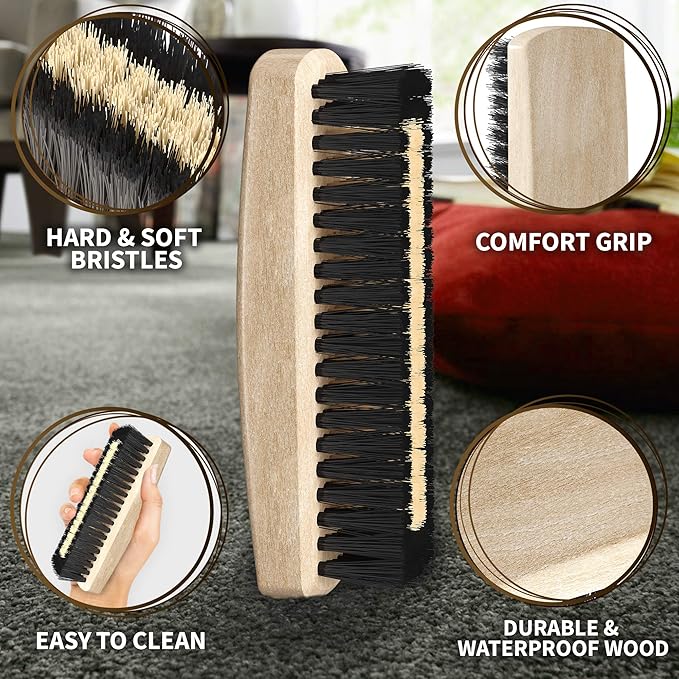 Light Wood Lint Brushes for Clothes, Clothes Brush, Cashmere Brush Old Fashioned Home Essentials Lint Remover by Konex