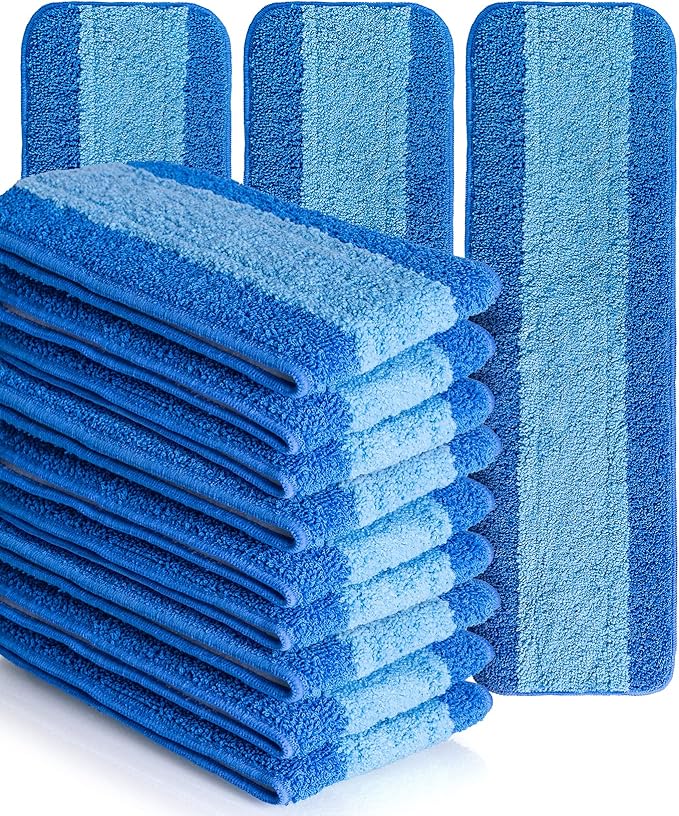 VanDuck Microfiber Cleaning Pads Compatible with Bona Mop (12 Pack) - Microfiber Mop Pads for Hardwood Floor for 18 Inch