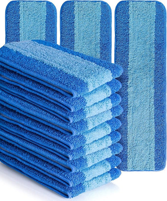 VanDuck Microfiber Cleaning Pads Compatible with Bona Mop (12 Pack) - Microfiber Mop Pads for Hardwood Floor for 18 Inch