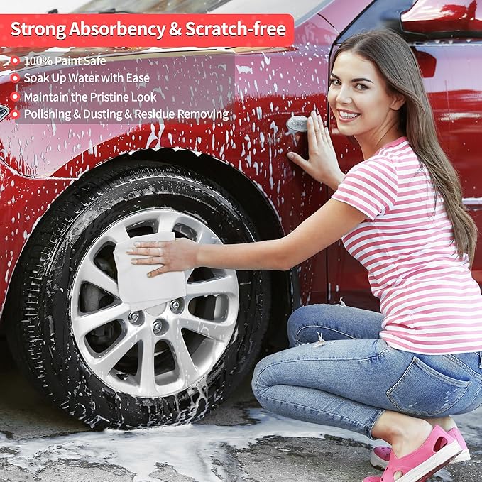 HOMERHYME White Microfiber Cleaning Cloths, 100 Pack Shop Towels Rags, Bulk Absorbent Lint-Free Detailing Cleaning Rags Microfiber Towels for Car Mechanic Automotive Garage Housekeeping, 11.5"*11.5"