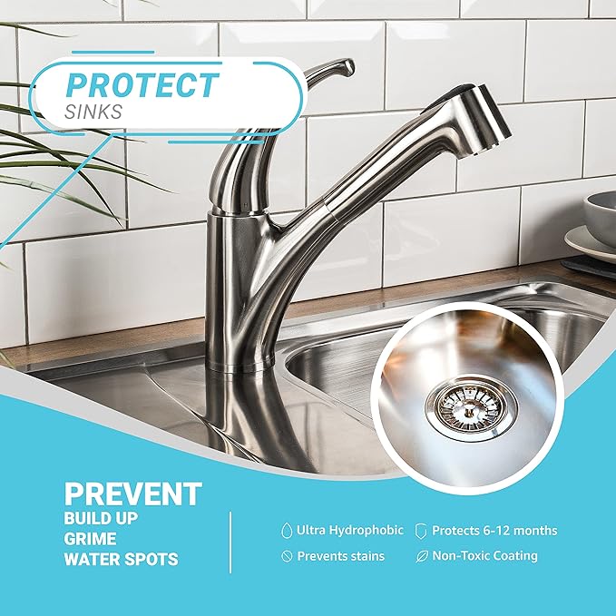 Lifeproof Ceramic Coating Spray Kit - Shine, Seal & Protect Kitchen & Bath Surfaces, Repels Stains & Grime