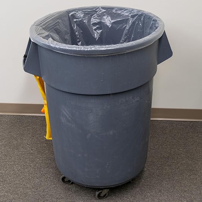 Large Clear Trash Bags, 33 Gallon, Plastic Liners Waste Disposal, Home, Office, Commercial Recycling, Garbage Management, 32x38, 250 Count