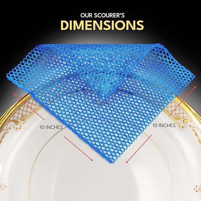 Dish Scrubbers for Cleaning Dishes - Replace Sponges for Dishes - Non Scratch Scrubbing Cloth for Washing Dishes - Best Alternative Dishwashing Scrub Pad - Household Kitchen Sponge Scrubbies Supplies