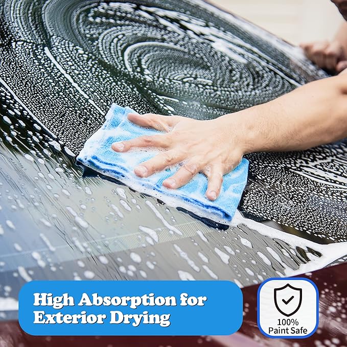 FIXSMITH Shop Towels, Microfiber Cleaning Cloth Bulk, 200 Pack Microfiber Towels for Cars, All-Purpose Absorbent Cleaning Rags, Dust Cloth for Automotive, Mechanic, Garage, Bar, 11.5 x 11.5 inch