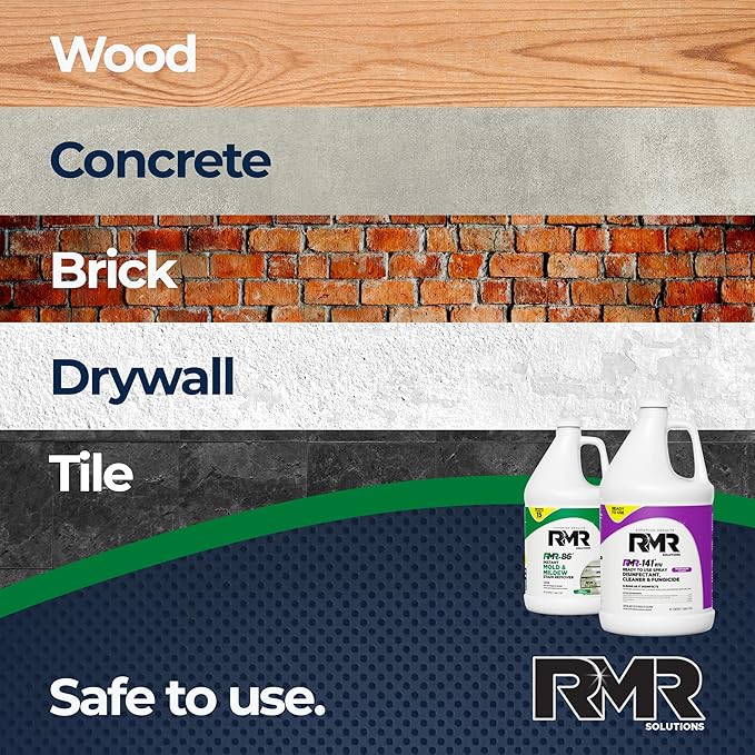 RMR Brands DIY Mold Remover Bundle - Complete Mold Killer & Stain Remover Bundle - Mold and Mildew Prevention Kit, Disinfectant Spray, Includes 2-1 Gallon Bottles