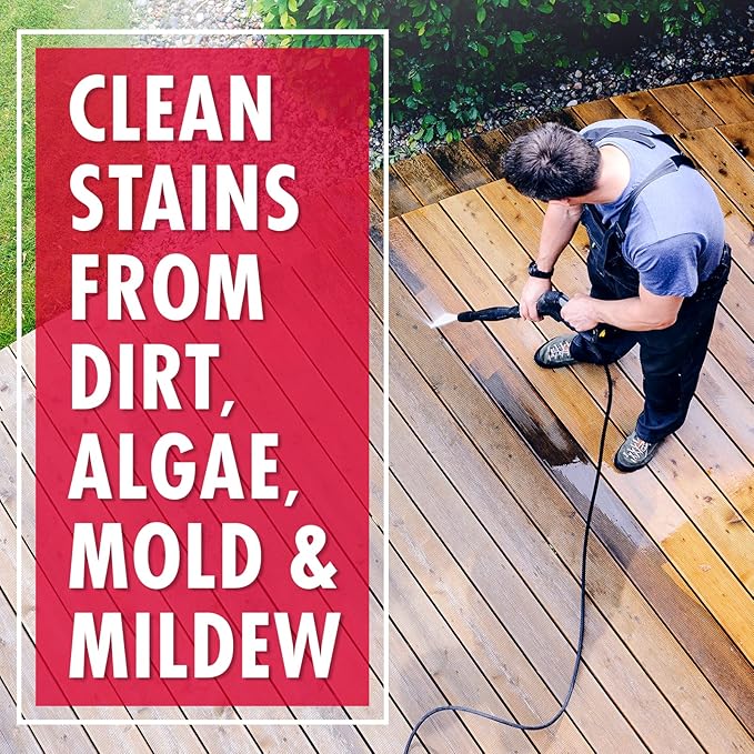 30 SECONDS Mold and Mildew Stain Remover | Ready to Use | Battery Powered Spray Wand | 1.3 Gallon