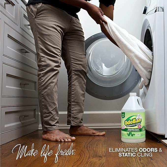 OdoBan Disinfectant Concentrate and Odor Eliminator, Made in the USA, Original Eucalyptus, Lavender and Cotton Breeze Scents, 3 Gallons