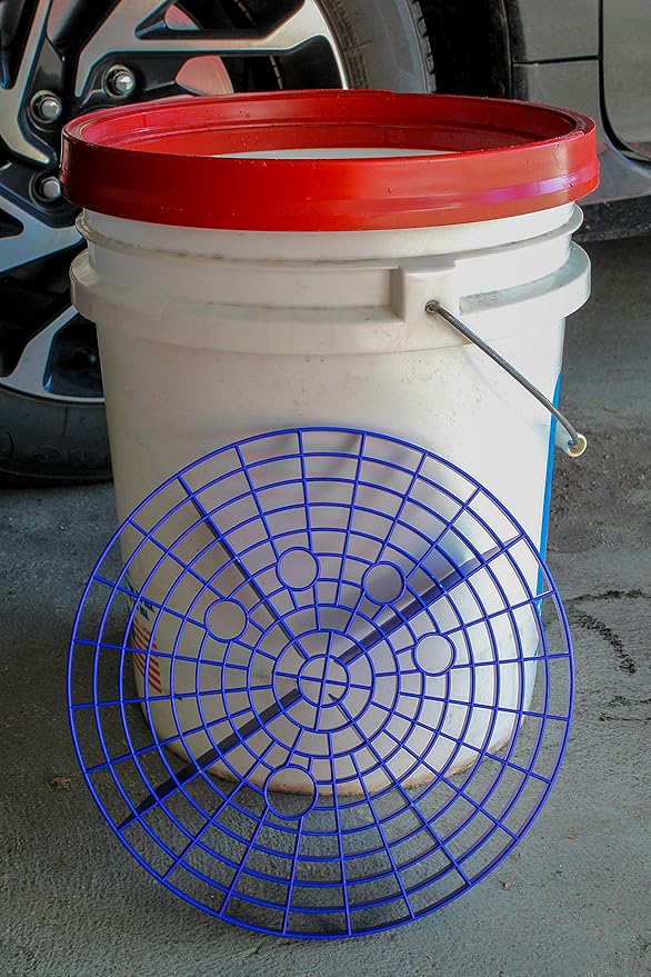 VIKING Automotive Bucket Insert Grit Trap for Car Wash and Detail Kits, Helps Remove Dirt and Debris from Microfiber, Mitts, Cloths, and Sponges, Blue