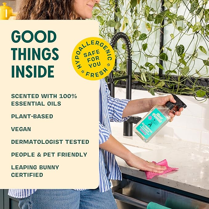 Aunt Fannie's All Purpose Household Cleaner, Multi-surface Spray, Powered by Vinegar for Kitchen, Bath, Windows and Countertops, Lemon Scent (Pack of 6)