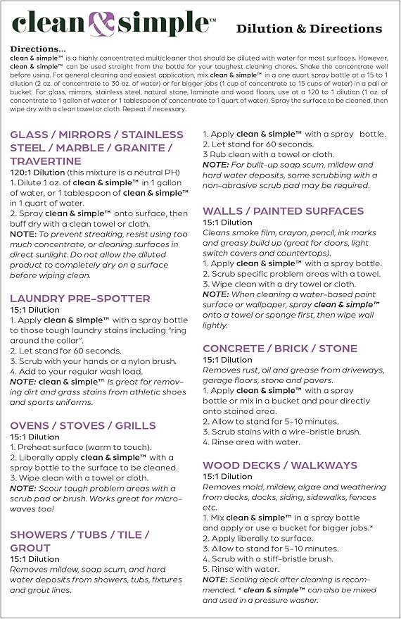 All-Purpose | Household Cleaner | clean & simple™ SUPER CLEANER concentrate (165)