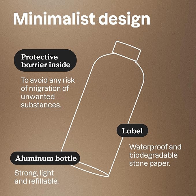 ATTITUDE Laundry Detergent with Essential Oils, EWG Verified, Vegan, Plant and Mineral-Based Ingredients, HE, Refillable Aluminum Bottle, 40 Loads, Geranium and Lemongrass, 33.8 Fl Oz