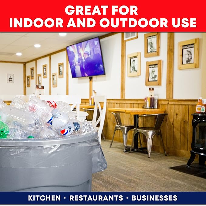 95-100 Gallon Clear Trash Bags Heavy Duty | MegaPack 78 Bags | Extra Large 95-96 Gallon Trash Bags Big Clear Can Liners, Extra Large 90 Gal, 95 Gal, 96 Gal,100 Gallon Heavy Duty Garbage Bags