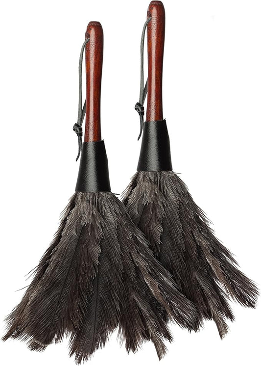 Redecker South African Ostrich Feather Duster, 11-3/4-Inches, Set of 2