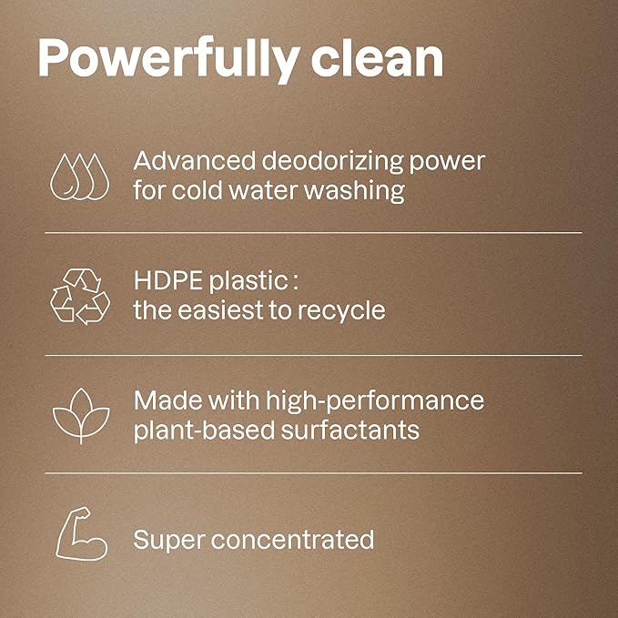 ATTITUDE Laundry Detergent Liquid, Natural Origin Ingredients, EWG Verified, High Efficiency (HE), For White and Colored Clothing, Lemon and Rosewood, 38 Loads, 32 Fl Oz