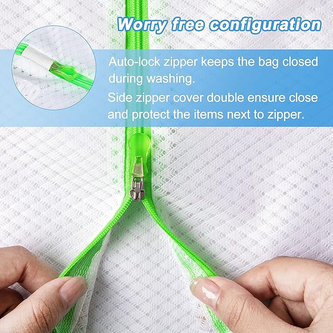 GOGOODA 5 Pack Mesh Laundry Bags, Delicates Washing Bags for Sweater Blouse Hosiery Bras Premium Wash Bags for Travel Storage Organization (5 Set)