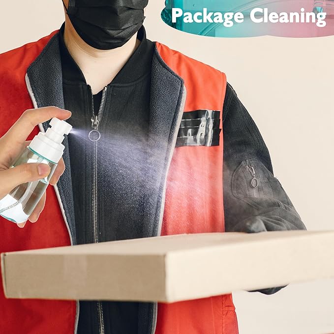 6 Pack 2.7oz/80ml Small Spray Bottle, Plastic Spray Bottles, Fine Mist Travel Spray Bottle for Hair and Face, with 9pcs Labels