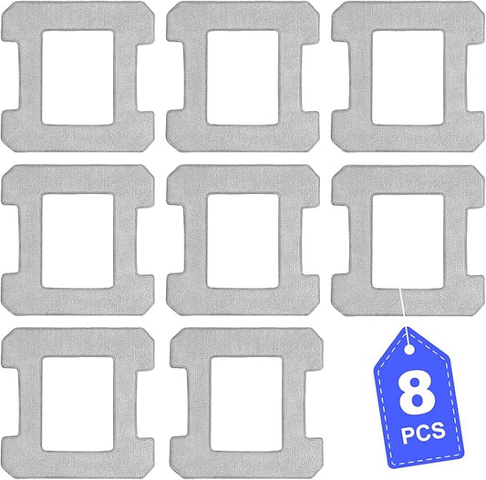 8 Count Cleaning Rag Compatible with Ecovacs Winbot W2 Omni, W1, W1 Pro Window Vacuum Cleaner Robot, Washable Reusable W2 Omni Mop Cloth W1 Mop Pad Accessories