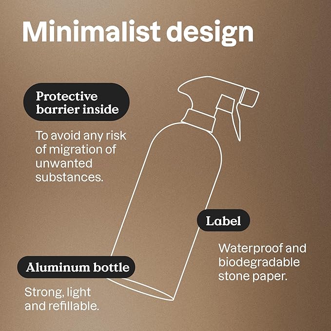 ATTITUDE Multi-Purpose Cleaner with Essential Oils, EWG Verified, Plant and Mineral-Based Ingredients, Vegan Household Products, Refillable Aluminum Bottle, Orange and Sage, 16 Fl Oz (Pack of 6)