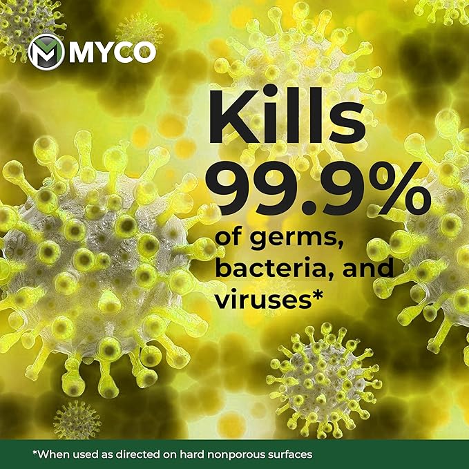 Myco Mold Control Concentrate – EPA-Registered Hospital Grade Disinfectant & Cleaner, Quat Formula for Mold Remediation & Bacteria Control, Commercial & Residential Use, 4 Gallon