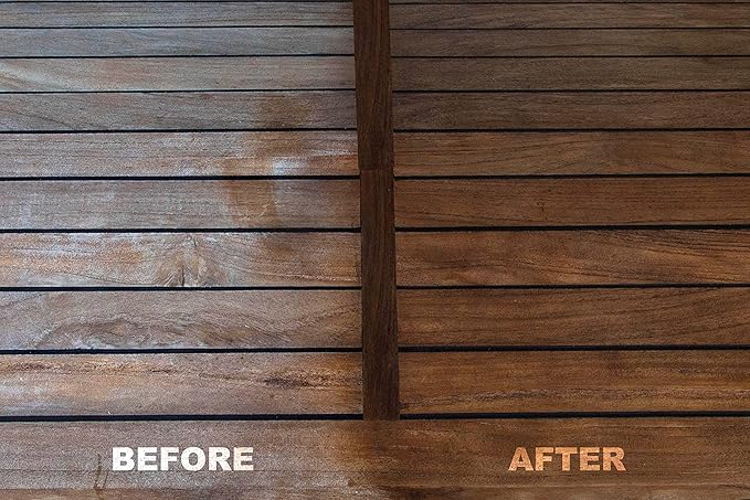 EcoDecors 24 pz. Teak Oil Protective Teak Sealer Wood Oil Indoor/Outdoor and Teak Cleaner Protective Teak Wood Restorer Eco Household Wood Furniture Cleaner Spray Bottle