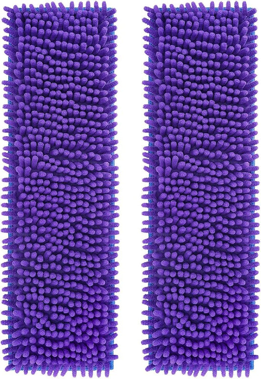 KEEPOW Pet System Microfiber Sweeping Pad for Mop, Replacement Pad for Floor Cleaner Dog & Hardwood Floors, 18 Inch Washable Cleaning & Dusting Pads, Attracts & Picks Up Pet Hair (2 Pack)