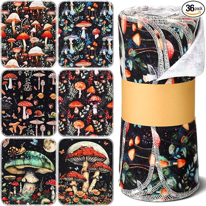 36 Pack Reusable Cleaning Cloths Washable Cotton Kitchen Towels for Home