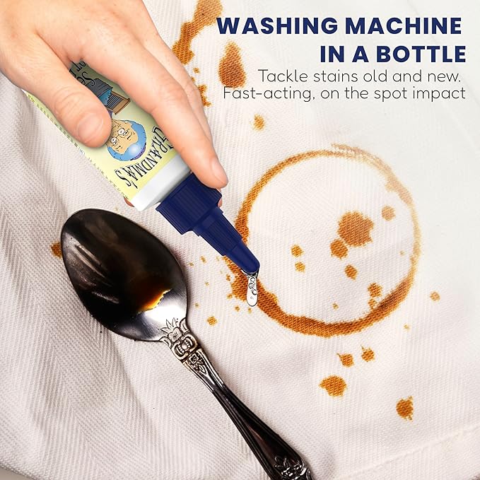 Grandma's Secret Spot Remover for Clothes - Chlorine, Bleach and Toxin-Free - Fabric Stain Remover Removes Oil, Paint, Blood and Pet Stains – 2 Ounce, Pack of 2