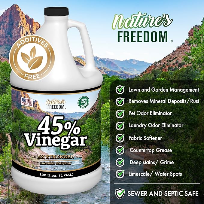 Nature's Freedom 45% Vinegar (2 Gallon)