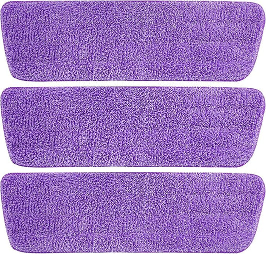 3 Pack Microfiber Reusable Mop Pads for Bona Mop, Wet/Dry Floor Cleaning Refill Mop Pads, Spray Mop Hard Wood Floor Mop Pads Refills, Machine Washable Power Mop Pads Replacement