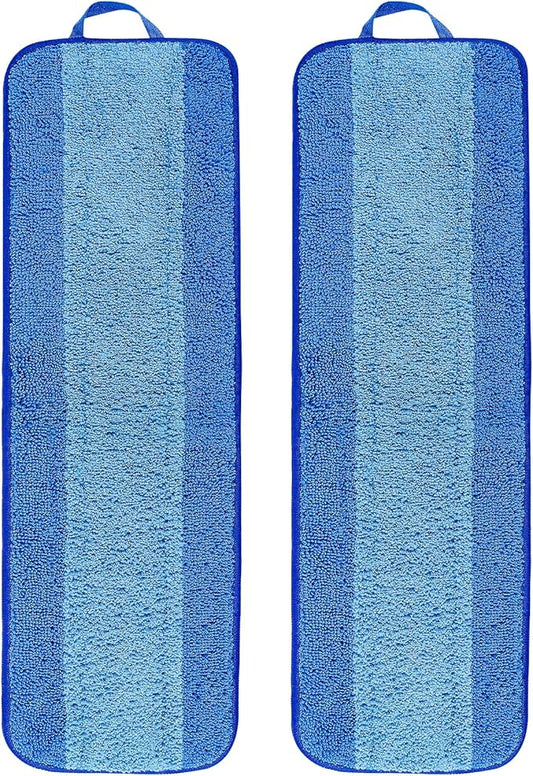 KEEPOW 2 Pack Microfiber Cleaning Pad, Mop Replacement Pads for Hardwood Floor Cleaner/Hard Surface Floor Cleaners, Washable Dusting Refill for Premium Spray Mop