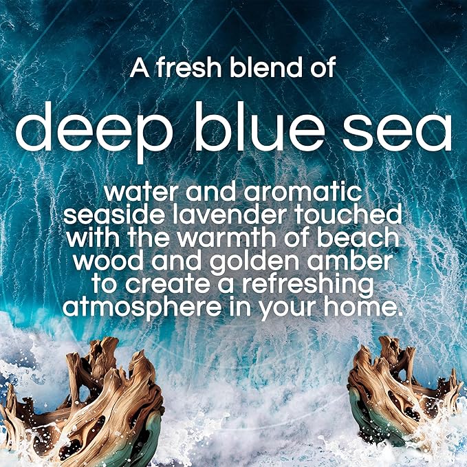 Air Wick Plug In Scented Oil Refills, Blue Sea + Beachwood, Air Fresheners for Home Long Lasting, Room Fresheners,Air Freshener Plug In, Essential Oils, House Essentials for Small + Large Spaces, 5 ct