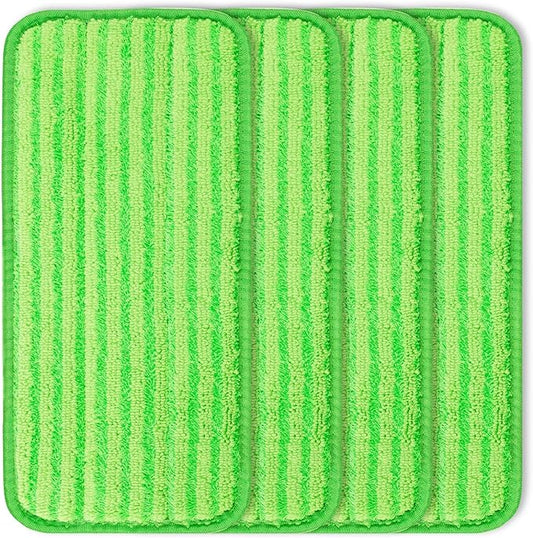 Reusable Mop Pad Wet Jet Refills Compatible with Swiffer WetJet Mop, 4 Pack Wet Jet Pads, Microfiber Mop Pad Refills for Floor Mopping and Cleaning, Wet & Dry Use for Swiffer Wet Jet Pads