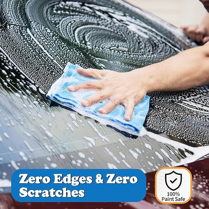 FIXSMITH Microfiber Cleaning Cloth, Pack of 12, Shop Towels Bulk, Microfiber Towels for Cars, Lint Free, Scratch-Free Cleaning Cloths, Cleaning Rags for Housekeeping, 11.5 x 11.5 inch