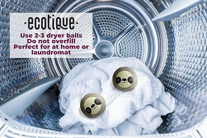 Wool Dryer Balls 6-Pack XL 100% New Zealand Wool Reusable for 1000+ Loads Baby-Safe Chemical-Free Natural Fabric Softener Reduces Drying Time Wrinkles Static Dryer Sheet Alternative