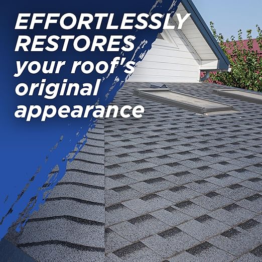 30 SECONDS Roof Cleaner & Protector with Hose End Sprayer - Lifts Stubborn Stains from Dirt, Moss, Mold, Algae & Lichen