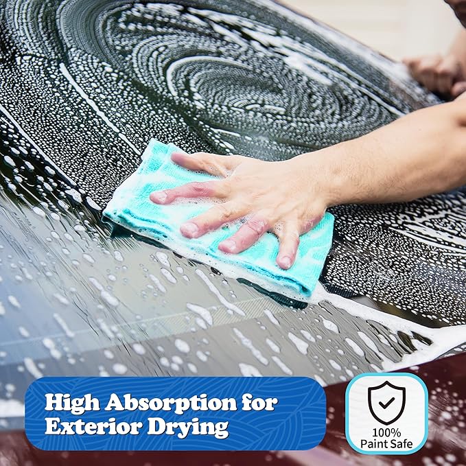 FIXSMITH Shop Towels, Microfiber Cleaning Cloth Bulk, 200 Pack Microfiber Towels for Cars, All-Purpose Absorbent Cleaning Rags, Dust Cloth for Automotive, Mechanic, Garage, Bar, 11.5 x 11.5 inch