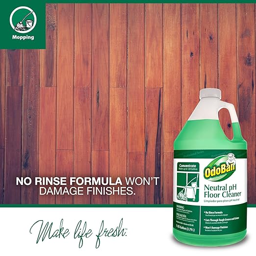OdoBan Professional Cleaning Neutral pH Floor Cleaner and BioStain and Odor Remover, Made in the USA, 1 Gallon Each