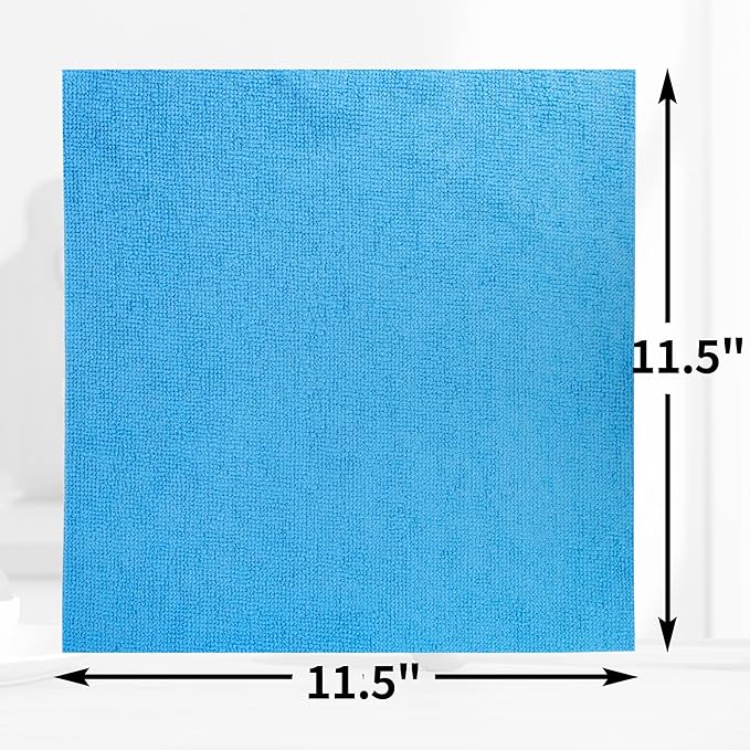 HOMERHYME Shop Towels, 150 Pack Cleaning Rags Microfiber Towels, Bulk All-Purpose Microfiber Cleaning Cloth Lint-Free Wipe Washcloth for Commercial Garage Automotive & Housekeeping 11.5"*11.5"