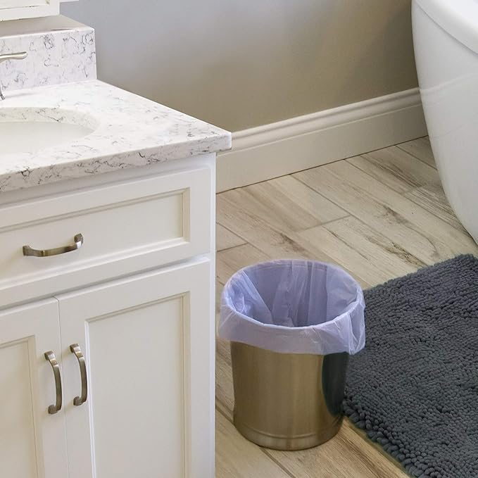 Color Scents Small Trash Bags - 4 Gallon, 480 Total Bags (8 Packs of 60 Count), Twist Tie - Lavender Bag in Lavender Scent