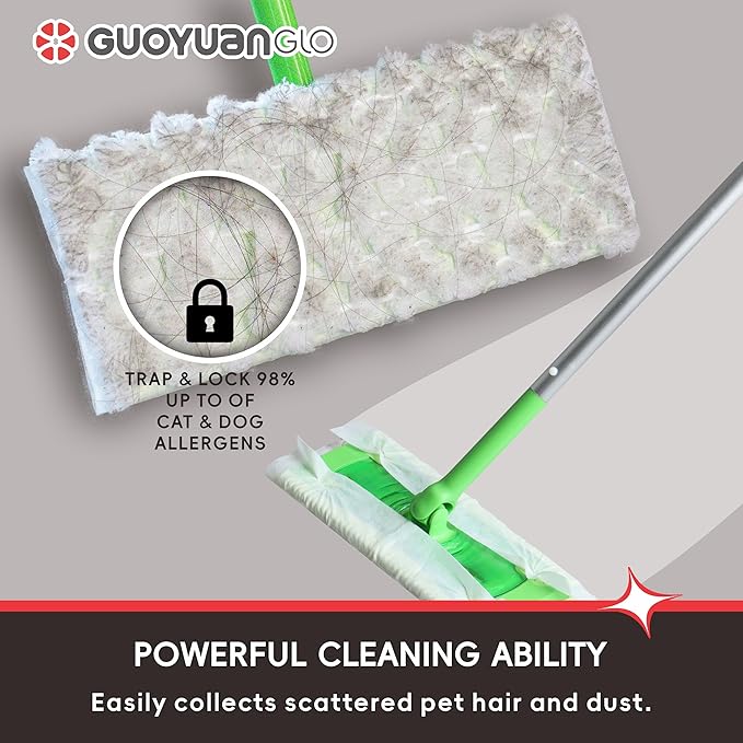 Heavy Duty Pet Dry Sweeping Cloth Refills Multi-Surface Floor Mop Cloths for Cleaning Dust,Dirt and Pet Hair,80 Counts