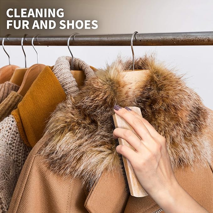 Light Wood Lint Brushes for Clothes, Clothes Brush, Cashmere Brush Old Fashioned Home Essentials Lint Remover by Konex