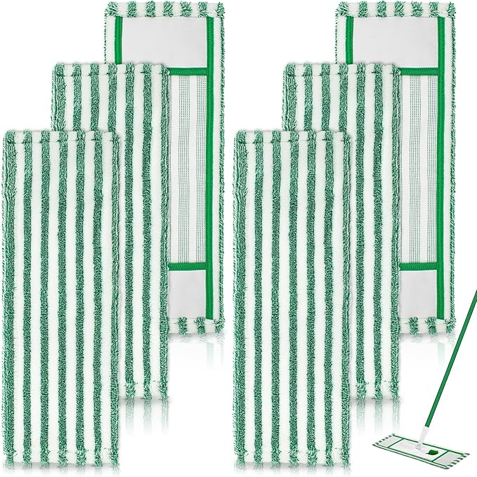 Mop Pads Refills Compatible with Libman Wet & Dry Microfiber Mop,6 Pack Microfiber Mop Refills for Multi Surface Hardwood Floors,Reusable Washable Microfiber Dust Mop Pads for Wet/Dry Floor Cleaning