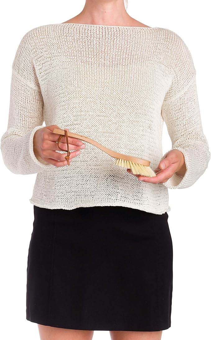 Redecker Tampico Fiber Dish Brush with Extra-Large Brush Head, Oiled Beechwood Handle, 10-3/5-Inches, Made in Germany