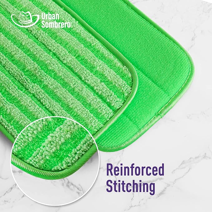 Reusable Mop Pads 6 Pack Compatible with Swiffer Wet Jet, 12-inch Refills for Microfiber Mop Refills Compatible Alternative for Swiffer Wet Pads for Household Cleaning Refills…