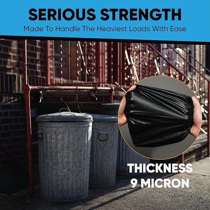 Clear 13 Gallon Trash Bags – Bulk 1000 Count – Tall Kitchen Garbage Bags – 13 Gal Unscented Plastic Can Liners for Bathroom, Office, Janitorial, Commercial, Industrial, Municipal – Drawstring-Free