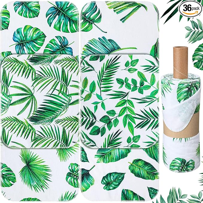 36 Pack Reusable Cleaning Cloths Washable Cotton Kitchen Towels for Home