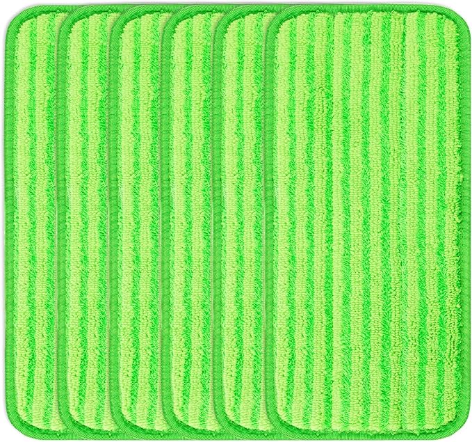 6 Pack Reusable Mop Pads for WetJet Wet Pads Refills for Wet Jet Spray Mop, Microfiber Mop Refill Pads Machine Washable Up to 100+ Wet Dry Cleaning for All Kinds of Floor Types