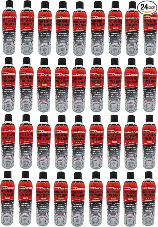 #2030 Denco Multi-Purpose Spray Solvent - Aerosol - Cuts Grime, Dirt, Grease, and Oily Debris - High Power Spray - Non-Chlorinated - Low Odor - Fast Acting - 13oz Net Wt - 12 Per Case (24)