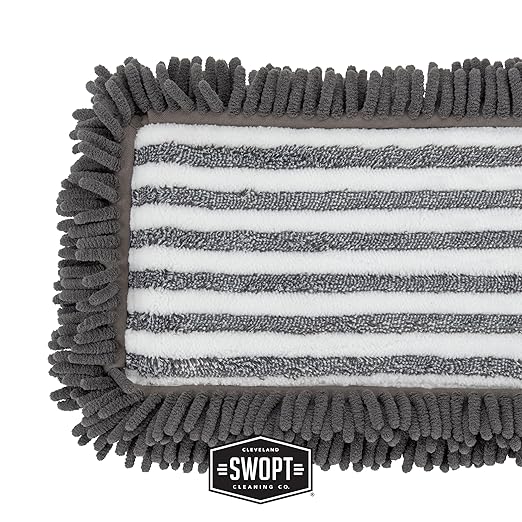 SWOPT 18” Microfiber Dust Mop Refill – Cleaning Pad for Use on Wood, Laminate, Tile – Interchangeable with All SWOPT Cleaning Products for More Efficient Cleaning and Storage